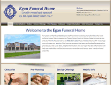 Tablet Screenshot of eganfuneralhome.com